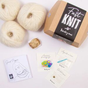 Tricotez-moi - Fast Knit Snood - Naturel - Mohair et Soie - Kit Tricot - Publicité Tricotez-moi - Fast Knit Snood - Naturel - Mohair et Soie - Kit Tricot - Publicité