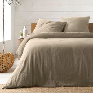 Promo Linge Angelina Ensemble de linge de lit en gaze de coton Beige - Ensemble de lit - Publicité Promo Linge Angelina Ensemble de linge de lit en gaze de coton Beige - Ensemble de lit - Publicité