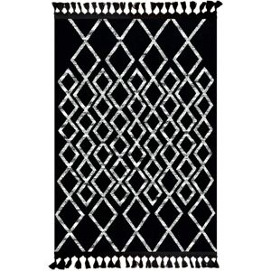 Mani Textile Zwarte Etnische Rug - 120 x 180 cm Mani Textile Zwarte Etnische Rug - 120 x 180 cm