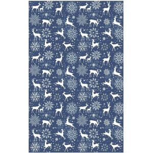 Tapis de Noël Mani Textile - Bleu - 50x80cm - Tapis d'intérieur - Publicité Tapis de Noël Mani Textile - Bleu - 50x80cm - Tapis d'intérieur - Publicité
