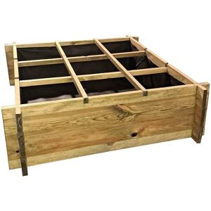 HABITAT ET JARDIN Iris Kwadratowa grządka - 90x90x27cm - 9 przegródki HABITAT ET JARDIN Iris Kwadratowa grządka - 90x90x27cm - 9 przegródki