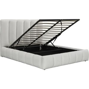 Habitat et jardin Lit de rangement en velours blanc - 160x200cm Habitat et jardin Lit de rangement en velours blanc - 160x200cm