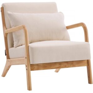 Habitat et Jardin Sillón Clinton - Estilo escandinavo - Lino - Beige Habitat et Jardin Sillón Clinton - Estilo escandinavo - Lino - Beige