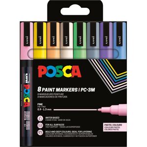 Uni Posca PC 3M Fine Marker - 8 Pastel Colors Uni Posca PC 3M Fine Marker - 8 Pastel Colors