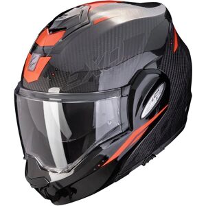 Casco Modulare Scorpion Exo-Tech Evo Carbon Rover - Nero Rosso - L Casco Modulare Scorpion Exo-Tech Evo Carbon Rover - Nero Rosso - L