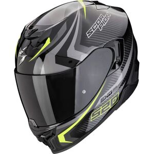 Scorpion Exo-520 Evo Air Terra Svart Sølv Neon Gul S - Motorsykkelhjelm Scorpion Exo-520 Evo Air Terra Svart Sølv Neon Gul S - Motorsykkelhjelm