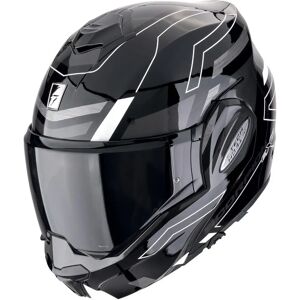 Casco modular Scorpion Exo-Tech Evo Conquer negro/blanco - Casco de moto Casco modular Scorpion Exo-Tech Evo Conquer negro/blanco - Casco de moto