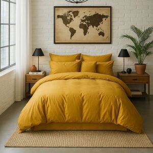 Housse De Rêve - PD23605 - Jaune moutarde - 240x260 cm - Duvet cover - Publicité Housse De Rêve - PD23605 - Jaune moutarde - 240x260 cm - Duvet cover - Publicité