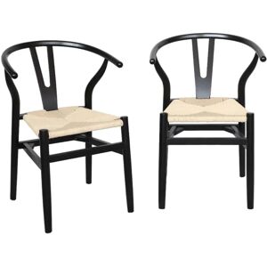 Sweeek Chaises Vintage Noires en Hêtre et Cordes - Chaise - Publicité Sweeek Chaises Vintage Noires en Hêtre et Cordes - Chaise - Publicité