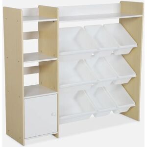 Sweeek Sora Mueble para niños - 9 compartimentos, 4 estantes Sweeek Sora Mueble para niños - 9 compartimentos, 4 estantes