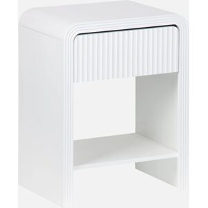 Sweeek Julia Mesita de noche blanca - Con cajón y estante Sweeek Julia Mesita de noche blanca - Con cajón y estante