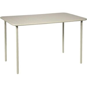 SWEEEK Mesa de jardín metálica beige Amelia 120cm - Mesa de jardín SWEEEK Mesa de jardín metálica beige Amelia 120cm - Mesa de jardín