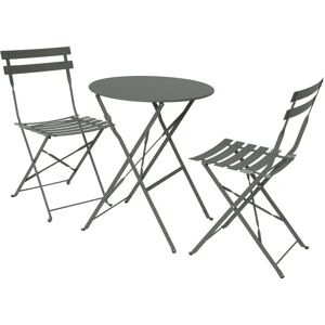Sweeek Emilia Garden Table Set - Foldable, Steel, 2 Chairs Sweeek Emilia Garden Table Set - Foldable, Steel, 2 Chairs