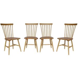 Sweeek Romie Rubberwood Chairs - Classic Style - Set of 4 Sweeek Romie Rubberwood Chairs - Classic Style - Set of 4