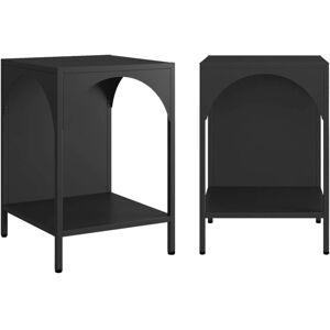 SWEEEK Soho Black Metal Nightstand - Industrial Style SWEEEK Soho Black Metal Nightstand - Industrial Style