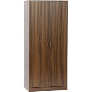 Sweeek Wardrobe - Natural Finish, 2 Doors, 2 Shelves, Modern Storage Sweeek Wardrobe - Natural Finish, 2 Doors, 2 Shelves, Modern Storage