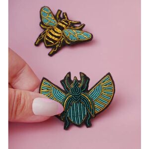 Mondial Tissus - Malicieuse - Egyptian Scarab - Canetille - Brooch Mondial Tissus - Malicieuse - Egyptian Scarab - Canetille - Brooch