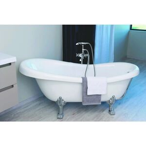 AYOR Ondee - Mezclador de Bañera - Cromado, 100cm altura, Diseño retro AYOR Ondee - Mezclador de Bañera - Cromado, 100cm altura, Diseño retro
