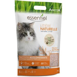 Litière Naturelle Essentiel Pêche - 6L, Écologique - Publicité Litière Naturelle Essentiel Pêche - 6L, Écologique - Publicité