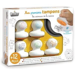 Crealign - Ensemble de tampons animaux de la savane - 12M+ - Publicité Crealign - Ensemble de tampons animaux de la savane - 12M+ - Publicité