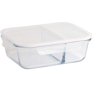 Boîte rectangulaire en verre Pebbly - 145cl - Micro-ondable - Publicité Boîte rectangulaire en verre Pebbly - 145cl - Micro-ondable - Publicité