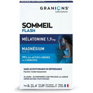 Laboratoire des GRANIONS Somdor+ Flash - Complément pour le sommeil - 20 Comprimés Sublinguales - Publicité Laboratoire des GRANIONS Somdor+ Flash - Complément pour le sommeil - 20 Comprimés Sublinguales - Publicité