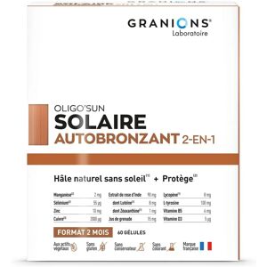 Granions Oligo'Sun Autobronzant 2 en 1 - Complément Alimentaire - Publicité Granions Oligo'Sun Autobronzant 2 en 1 - Complément Alimentaire - Publicité