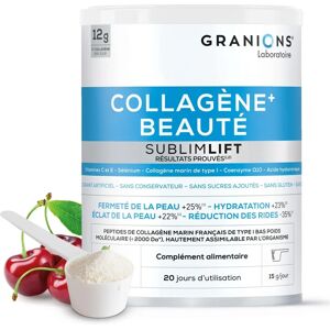 GRANIONS Collagène+ Beauté SublimLift Cerise - Complément alimentaire - Publicité GRANIONS Collagène+ Beauté SublimLift Cerise - Complément alimentaire - Publicité