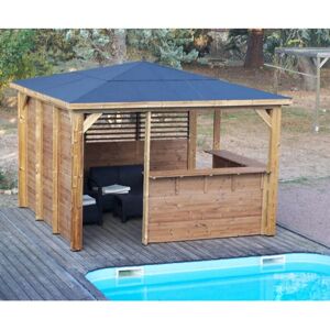 Pool House Habrita - Bois français durable, 12,32m² - Publicité Pool House Habrita - Bois français durable, 12,32m² - Publicité