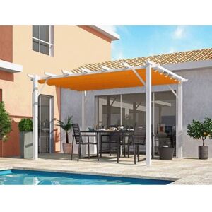 Pergola Habrita - Aluminium 140g/m² Tête Rétractable - Style Jardin Contemporain - Publicité Pergola Habrita - Aluminium 140g/m² Tête Rétractable - Style Jardin Contemporain - Publicité
