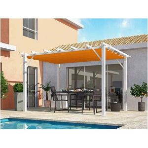 Pergola en aluminium Habrita - 12m² - Blanc Perle & Rouille - Design Contemporain - Publicité Pergola en aluminium Habrita - 12m² - Blanc Perle & Rouille - Design Contemporain - Publicité