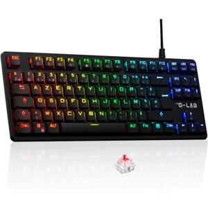 Gaming Toetsenbord The G Lab KEYZ PLATI - Zwart - Mechanisch, RGB, Compact Gaming Toetsenbord The G Lab KEYZ PLATI - Zwart - Mechanisch, RGB, Compact