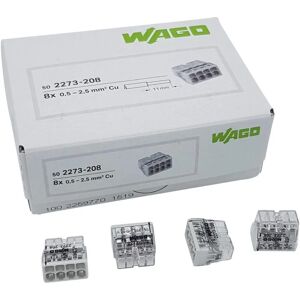 Wago S2273 50 Mini bornes - 8 portas Wago S2273 50 Mini bornes - 8 portas