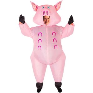 Déguisement de cochon unisexe rose - Gonflable avec mini ventilateur - Taille unique - Costumes - Publicité Déguisement de cochon unisexe rose - Gonflable avec mini ventilateur - Taille unique - Costumes - Publicité