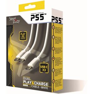 Steelplay Kaksoispeli ja USB-kaapeli PS5-ohjaimille Steelplay Kaksoispeli ja USB-kaapeli PS5-ohjaimille
