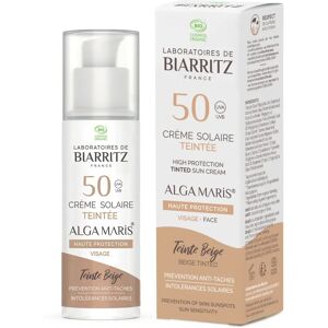 Crème solaire teintée bio SPF50 - Ivoire - Protection du visage - Publicité Crème solaire teintée bio SPF50 - Ivoire - Protection du visage - Publicité