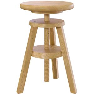 ABC MEUBLES Tabouret réglable en bois - 48-66cm - Naturel, Miel, Blanc - Tabouret - Publicité ABC MEUBLES Tabouret réglable en bois - 48-66cm - Naturel, Miel, Blanc - Tabouret - Publicité