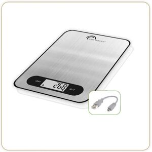 Balance de Cuisine Rechargeable USB Inox - 5kg - Publicité Balance de Cuisine Rechargeable USB Inox - 5kg - Publicité