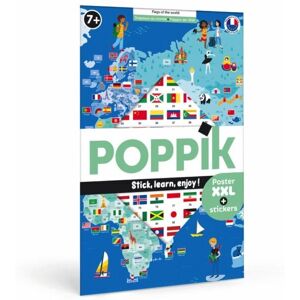 Poster Poppik - Drapeaux du Monde - 100x68cm - Activité éducative pour enfants Poster Poppik - Drapeaux du Monde - 100x68cm - Activité éducative pour enfants