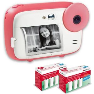 Agfa Rose Appareil Photo Instantané Realikids - Compact, Papier Thermique, 6 Rouleaux - Publicité Agfa Rose Appareil Photo Instantané Realikids - Compact, Papier Thermique, 6 Rouleaux - Publicité