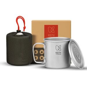 Tasse Keith Titanium 450 ml avec Poignée Pliable et Couvercle - Publicité Tasse Keith Titanium 450 ml avec Poignée Pliable et Couvercle - Publicité