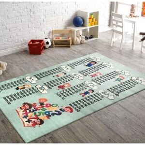 Tapis pour enfants Mani Textile - Vert - 100x160cm - Tableau de multiplication - Publicité Tapis pour enfants Mani Textile - Vert - 100x160cm - Tableau de multiplication - Publicité