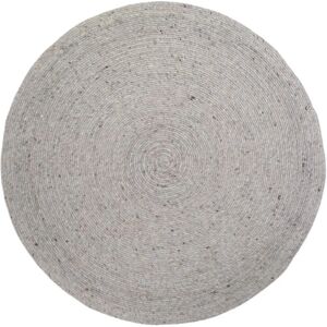 Tapis gris Neethu en laine et coton Nattiot - Rond 110cm - Design moderne - Publicité Tapis gris Neethu en laine et coton Nattiot - Rond 110cm - Design moderne - Publicité