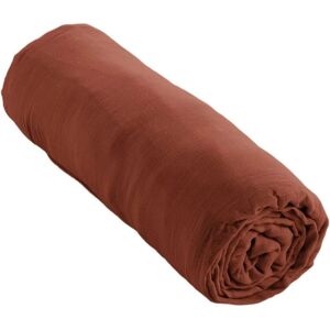 L'effet papillon GAÏA Drap housse - 160x200cm - Terracotta Orange - Publicité L'effet papillon GAÏA Drap housse - 160x200cm - Terracotta Orange - Publicité