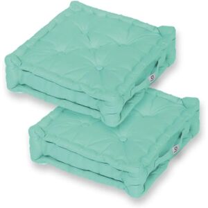 DECO ARTS Coussins de Sol Vert Menthe Lot de 2 - Coussins de sol - Publicité DECO ARTS Coussins de Sol Vert Menthe Lot de 2 - Coussins de sol - Publicité