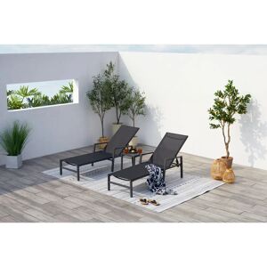 Chaise de plage Concept Usine Bari - Noire - Ensemble de transats - Publicité Chaise de plage Concept Usine Bari - Noire - Ensemble de transats - Publicité