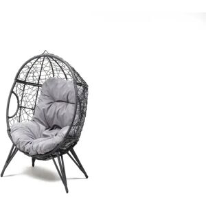 Concept Usine Ei-Sessel - Fauteuil œuf en résine gris foncé - Publicité Concept Usine Ei-Sessel - Fauteuil œuf en résine gris foncé - Publicité