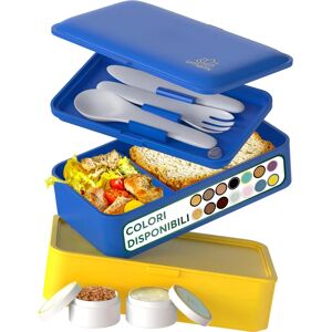 UMAMI - Lunchbox 1,2L met 4 vakken en bestek UMAMI - Lunchbox 1,2L met 4 vakken en bestek