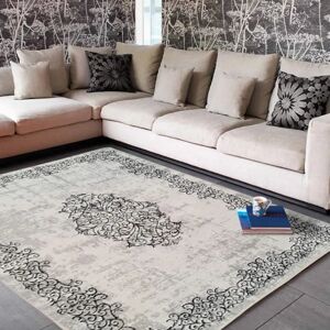 Alfombra gris 80x150cm de Mani Textile - Poliéster, Antideslizante, Lavable a máquina Alfombra gris 80x150cm de Mani Textile - Poliéster, Antideslizante, Lavable a máquina