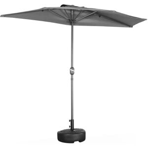 Parasole de balcon gris - Ø250cm - Poteau en aluminium - UV50+ - Publicité Parasole de balcon gris - Ø250cm - Poteau en aluminium - UV50+ - Publicité